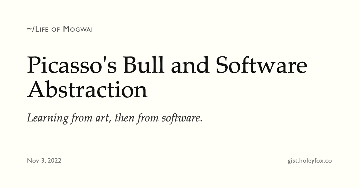 Bull Software Picasso's Bull and Software Abstraction - by mogwai.